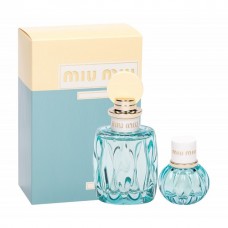 Set Apa de parfum Miu Miu Leau Bleue 100 ml + 20 ml, Femei